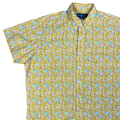 Vintage 90s Polo Ralph Lauren short sleeve floral button down shirt (L/XL)
