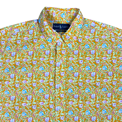 Vintage 90s Polo Ralph Lauren short sleeve floral button down shirt (L/XL)