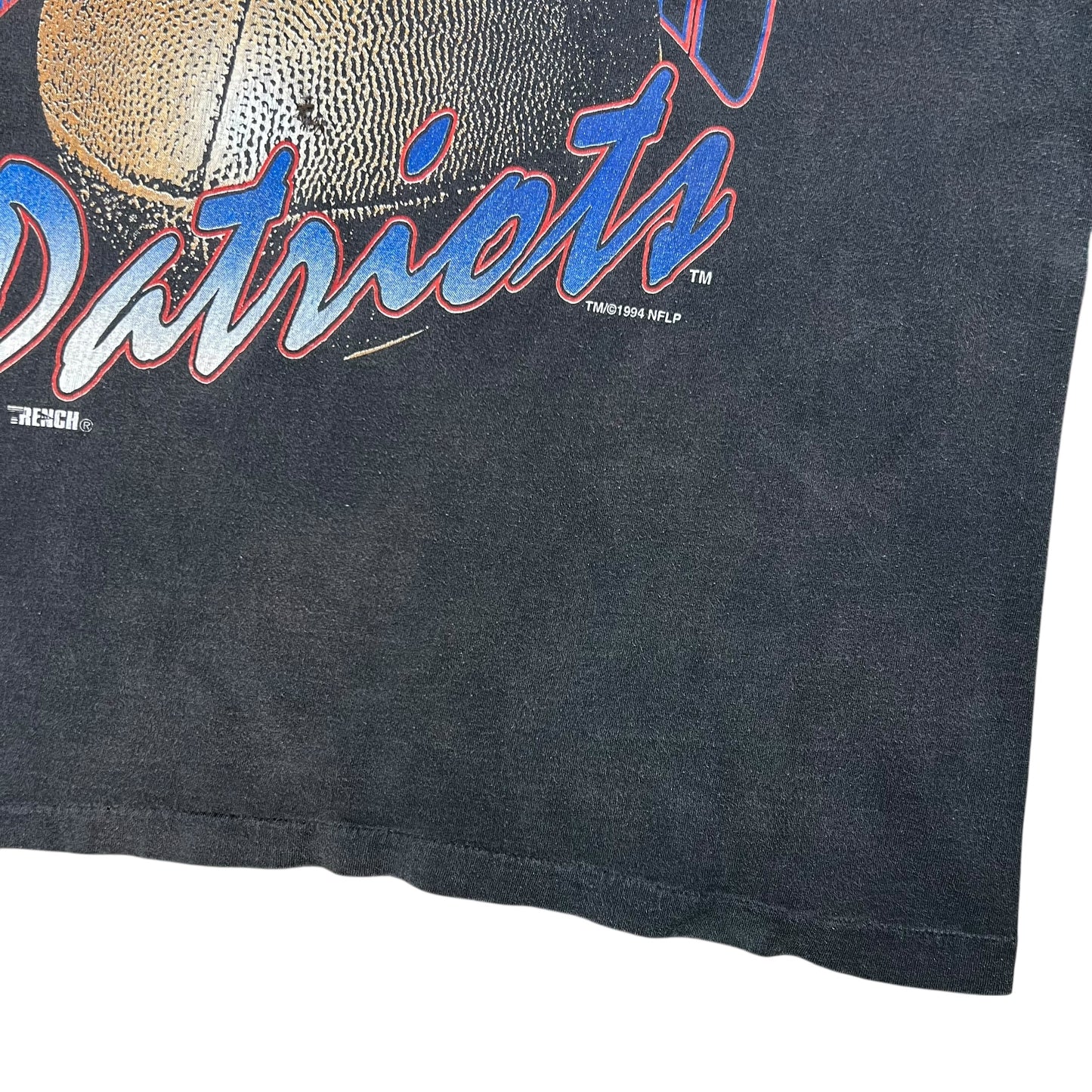Vintage 1994 New England Patriots faded football NFL tee (XL)
