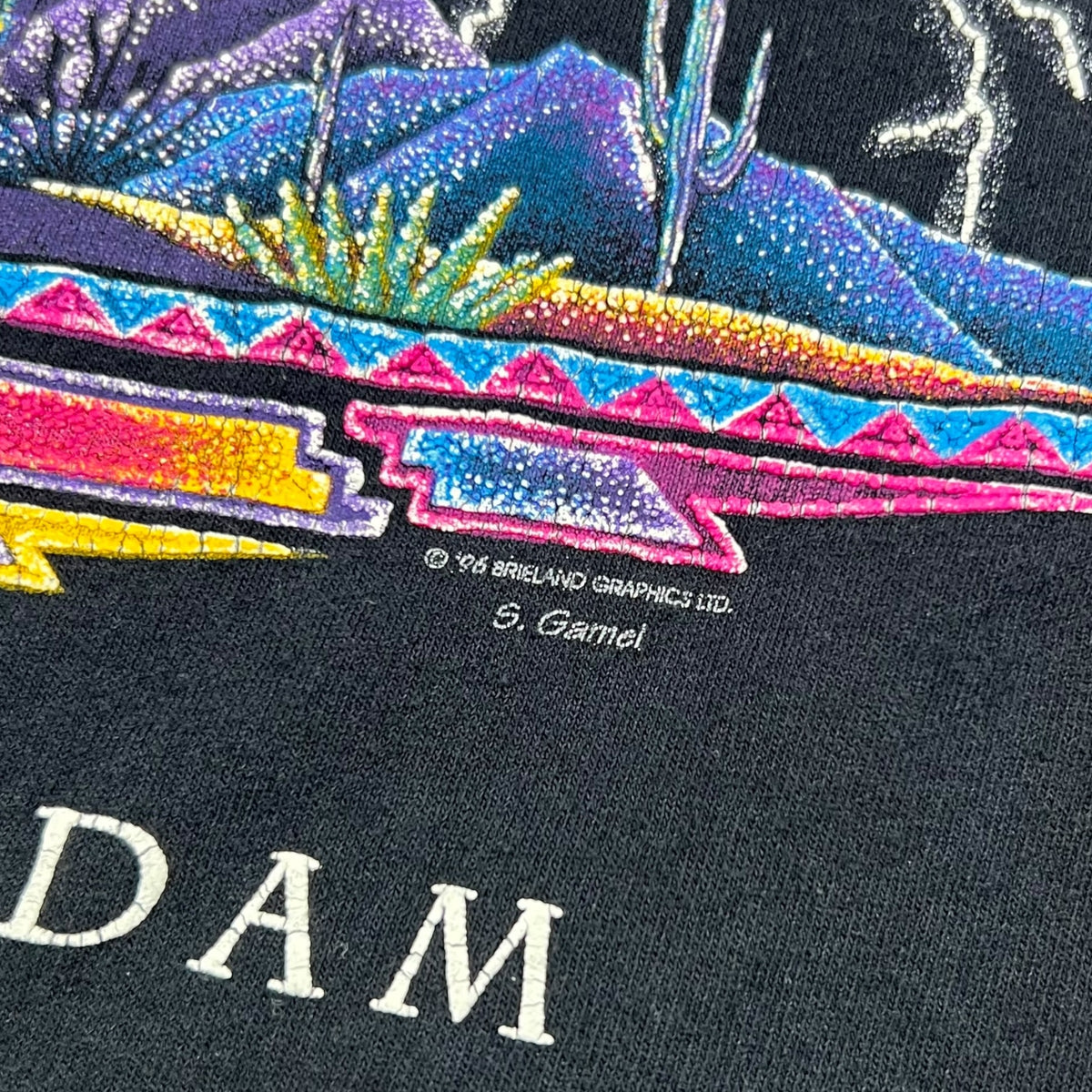 Vintage 1996 Hoover Dam Lightning Storm Desert tee (L)