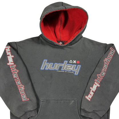 Vintage Y2K Hurley International Freedom of Choice faded surf wear sleeve print hoodie (M/L)