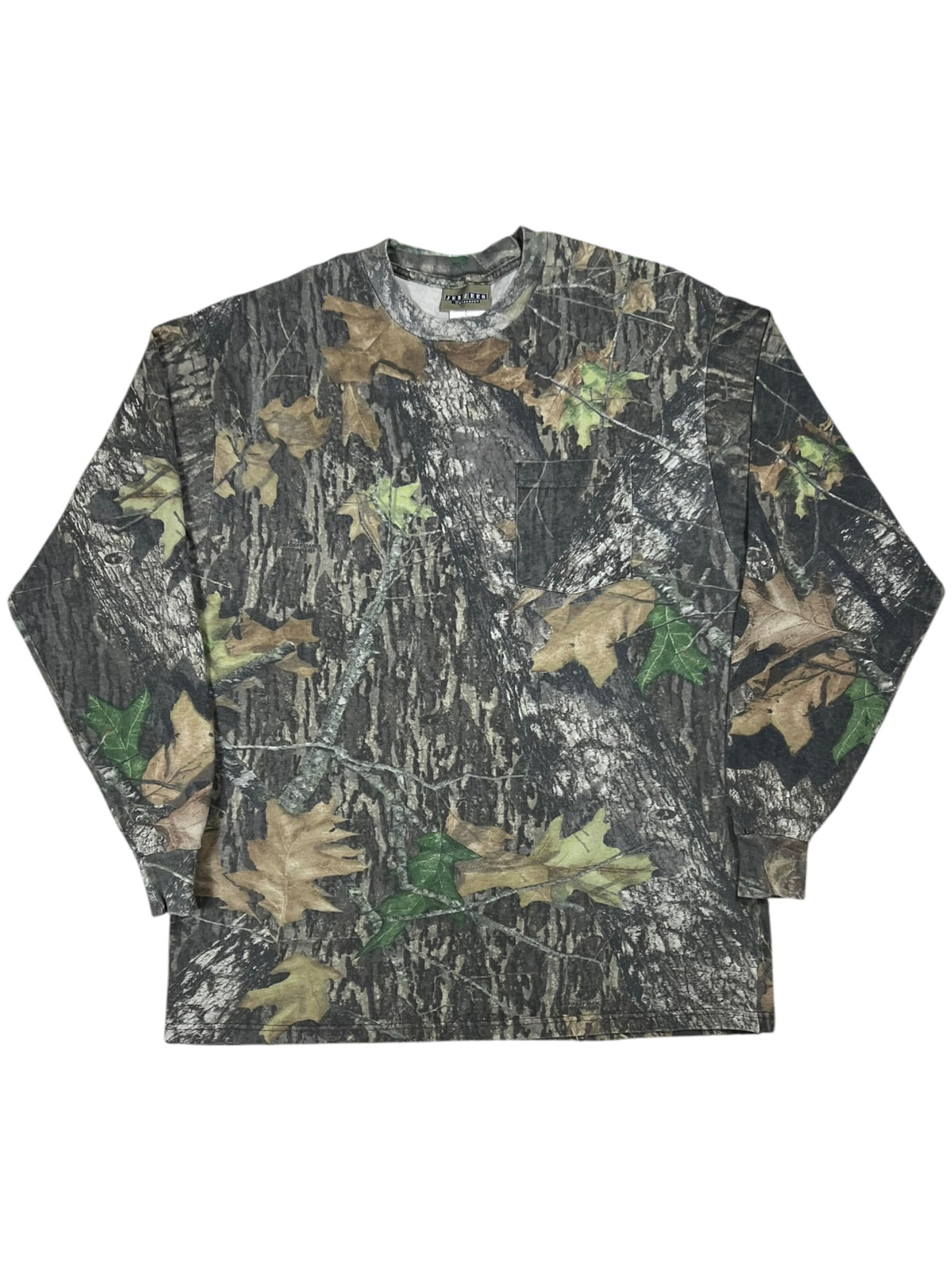Vintage Y2K Jerzees Outdoors Mossy Oak camo long sleeve pocket tee (L)