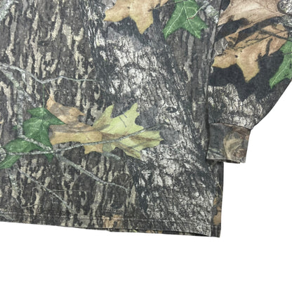 Vintage Y2K Jerzees Outdoors Mossy Oak camo long sleeve pocket tee (L)