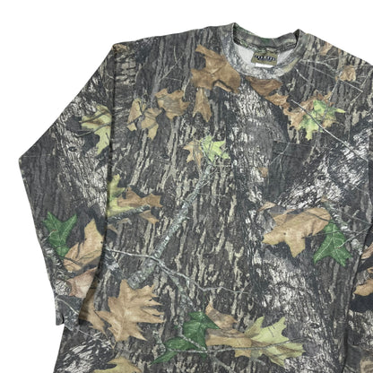 Vintage Y2K Jerzees Outdoors Mossy Oak camo long sleeve pocket tee (L)