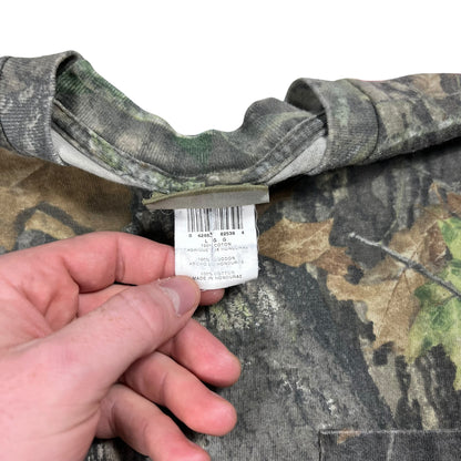 Vintage Y2K Jerzees Outdoors Mossy Oak camo long sleeve pocket tee (L)