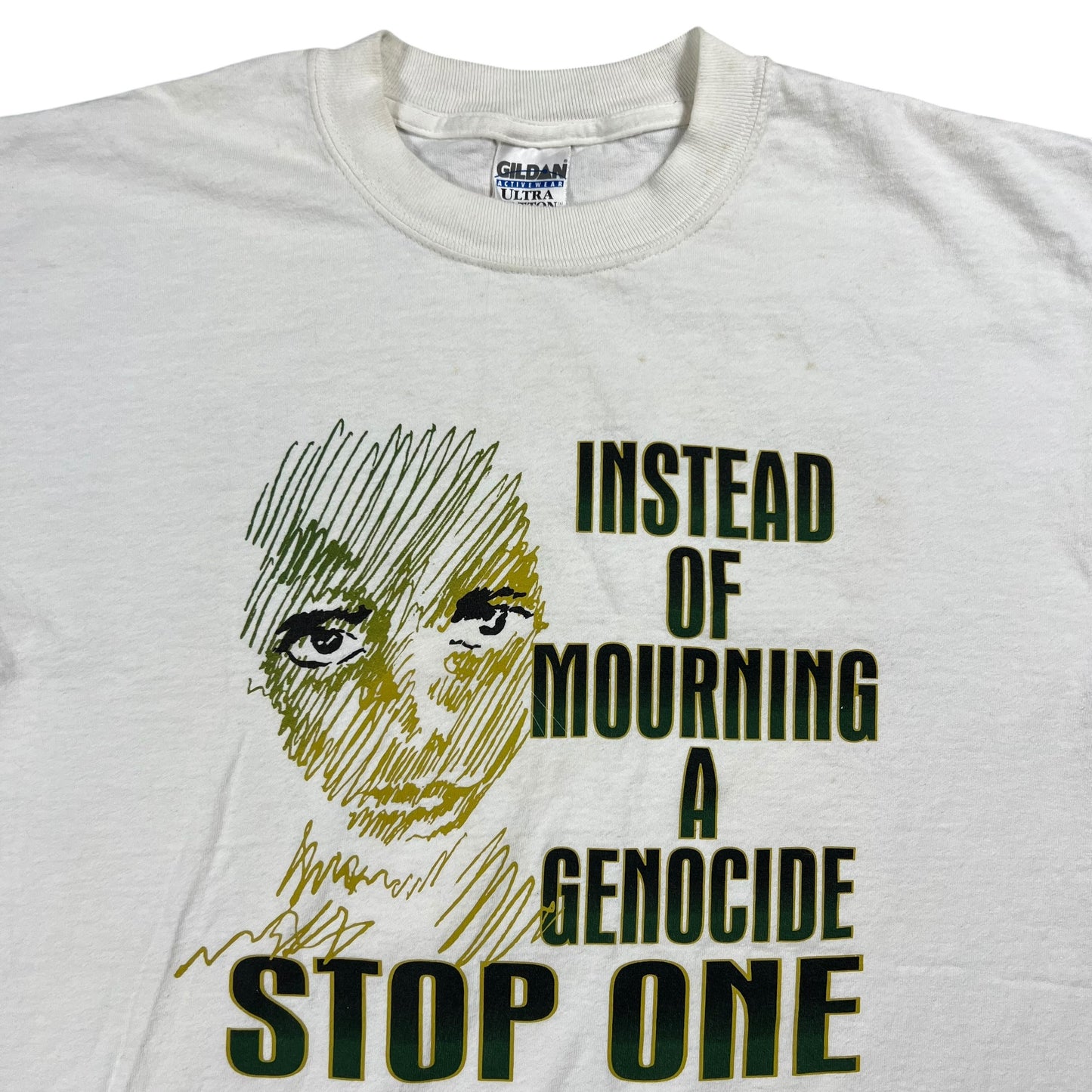Vintage 2006 Instead Of Mourning A Genocide Stop One Save Darfur tee (M)