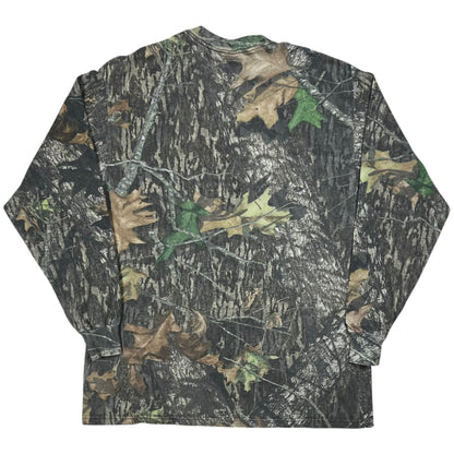 Vintage Y2K Jerzees Outdoors Mossy Oak camo long sleeve pocket tee (L)