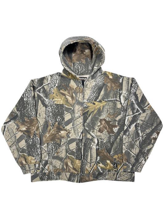Vintage Y2K Guide Series Real Tree Camo faded zip up hoodie (XL)