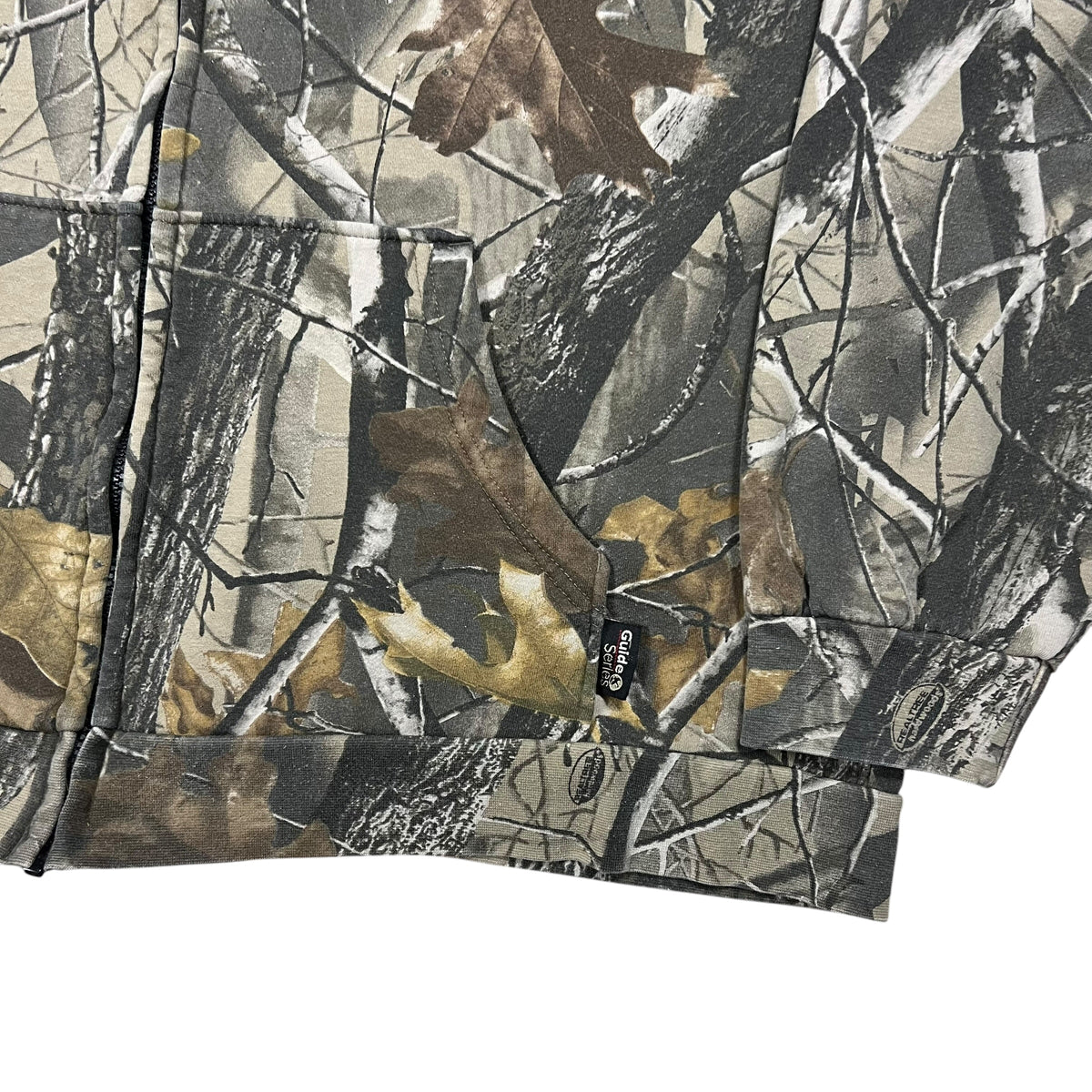 Vintage Y2K Guide Series Real Tree Camo faded zip up hoodie (XL)