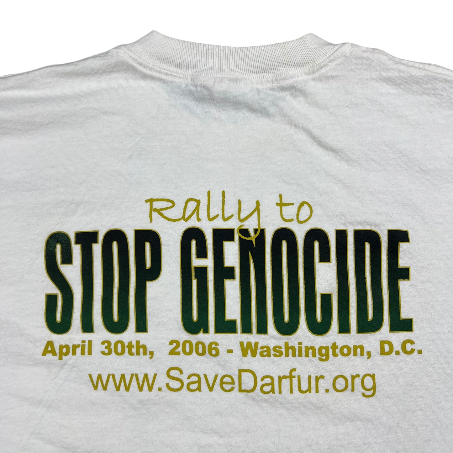 Vintage 2006 Instead Of Mourning A Genocide Stop One Save Darfur tee (M)