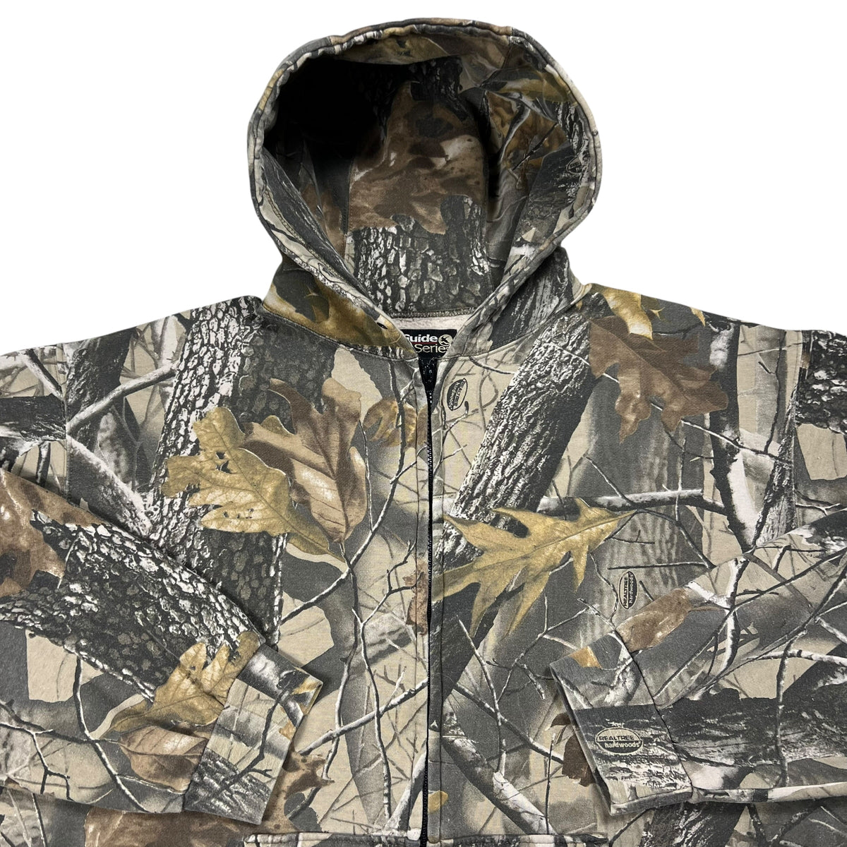 Vintage Y2K Guide Series Real Tree Camo faded zip up hoodie (XL)