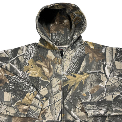 Vintage Y2K Guide Series Real Tree Camo faded zip up hoodie (XL)