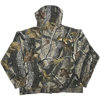 Vintage Y2K Guide Series Real Tree Camo faded zip up hoodie (XL)