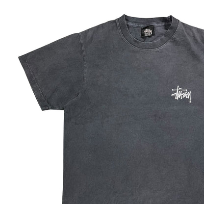 Y2K Stüssy faded black logo tee (S)