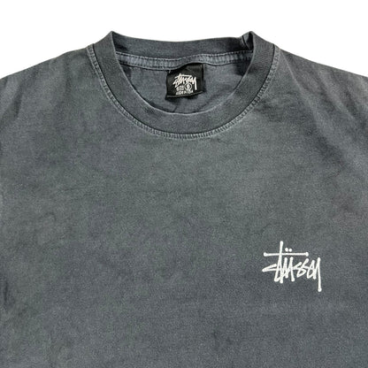 Y2K Stüssy faded black logo tee (S)