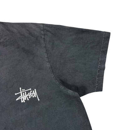 Y2K Stüssy faded black logo tee (S)
