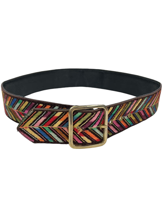 Vintage 80s striped hippie belt