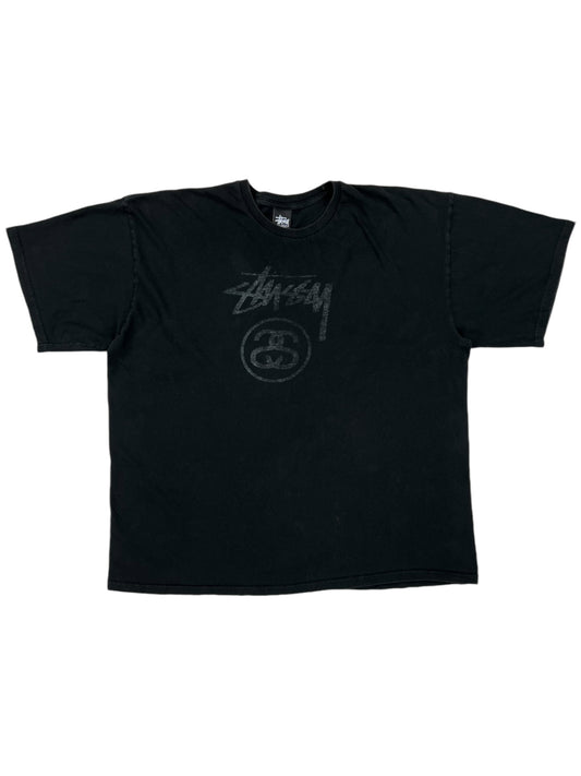 Vintage Y2K Stüssy faded logo tee (XXL)