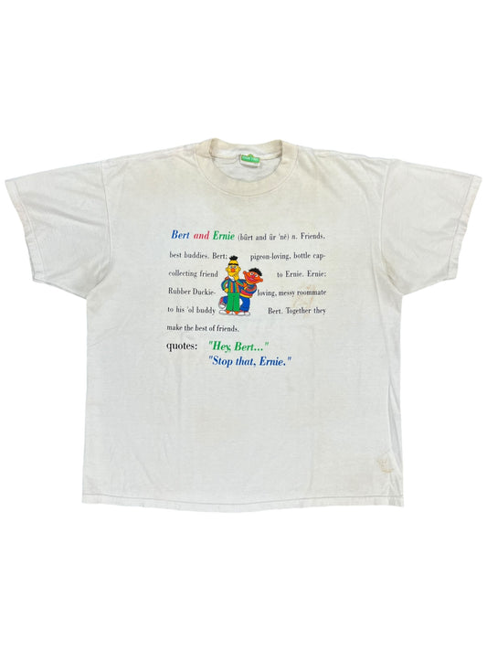 Vintage Y2K Sesame Street Bert & Ernie tee (XL)