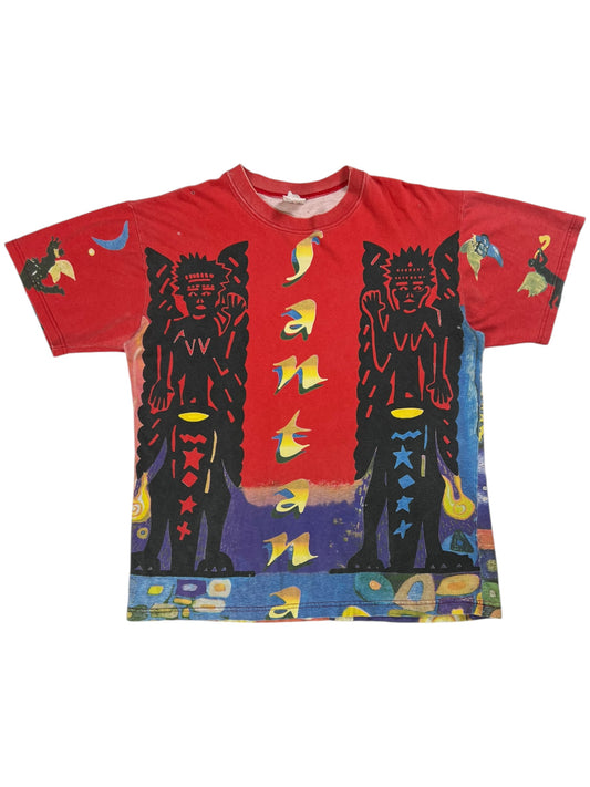 Vintage 90s Santana Heaven Smiles Michael Rios AOP tee (XL)