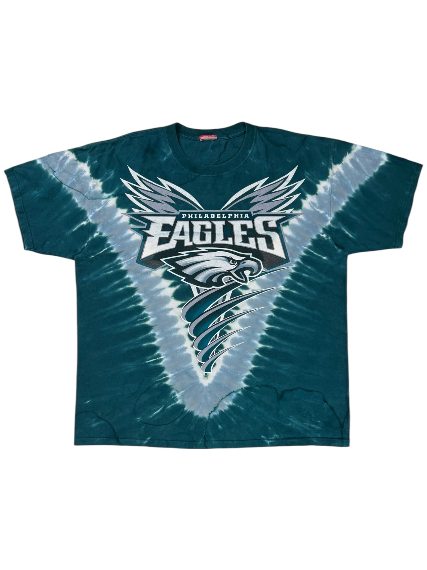 Vintage Y2K Philadelphia Eagles tie dye NFL tee (XL)