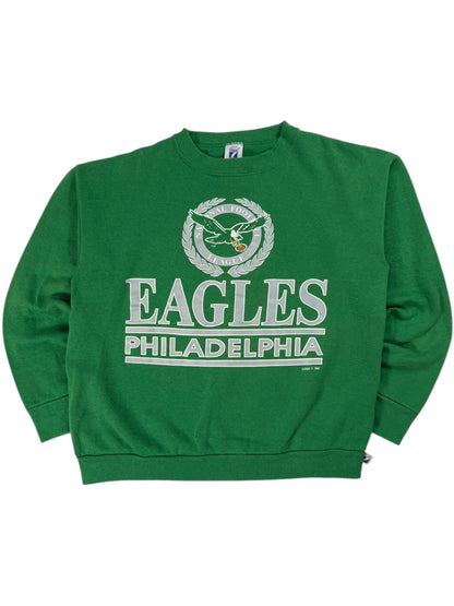 Vintage 90s Logo 7 Philadelphia Eagles Kelly Green Crewneck (L)