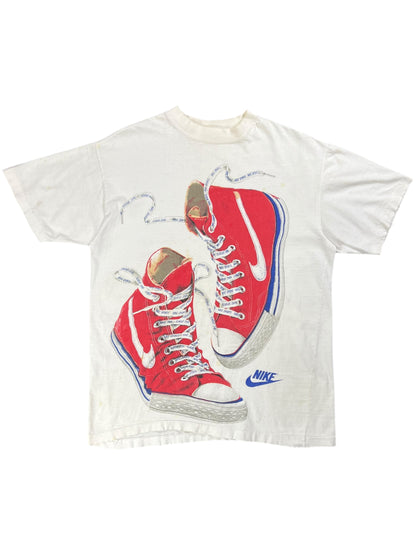 Vintage 90s Nike Sneakers big print tee (L)