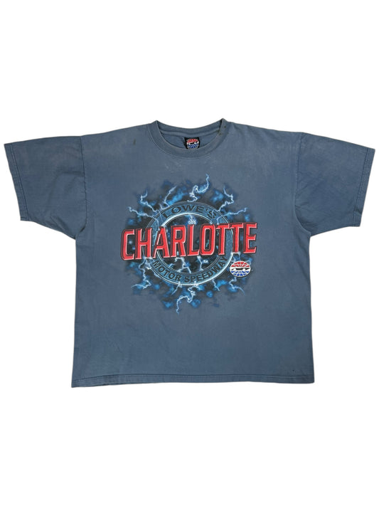 Vintage 2002 Charlotte Lowe’s Motor Speedway lightning racing tee (XXL)