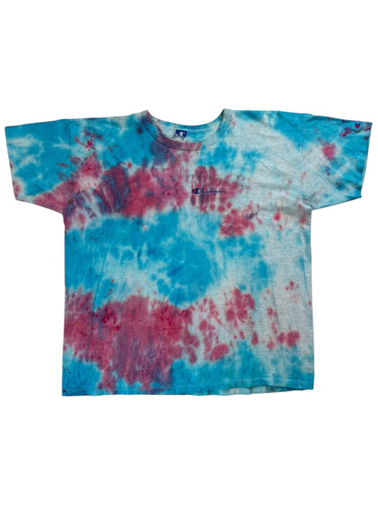 Vintage 90s Champion mini script tie dye tee (XXL)