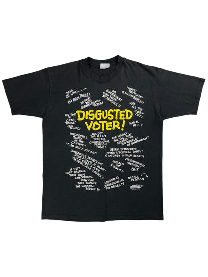 Vintage 1992 Disgusted Voter! Political Protest tee (L)
