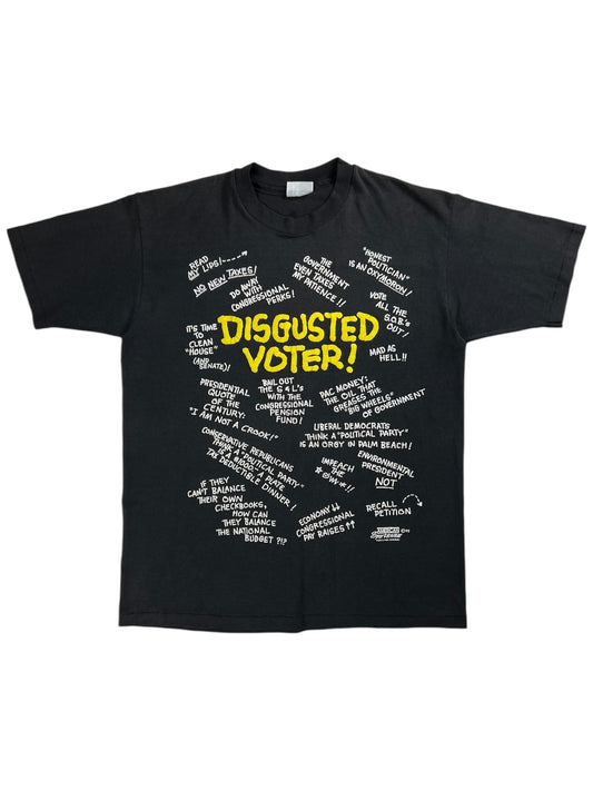 Vintage 1992 Disgusted Voter! Political Protest tee (L)