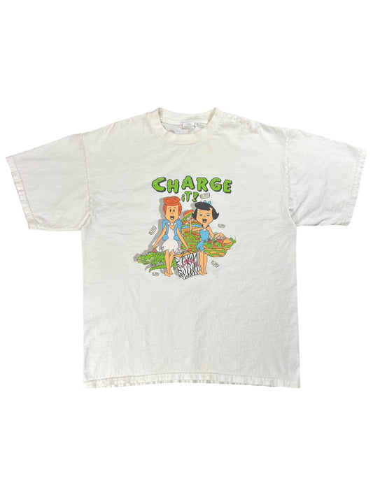 Vintage 90s The Flintstones Charge It cartoon tee (XL)