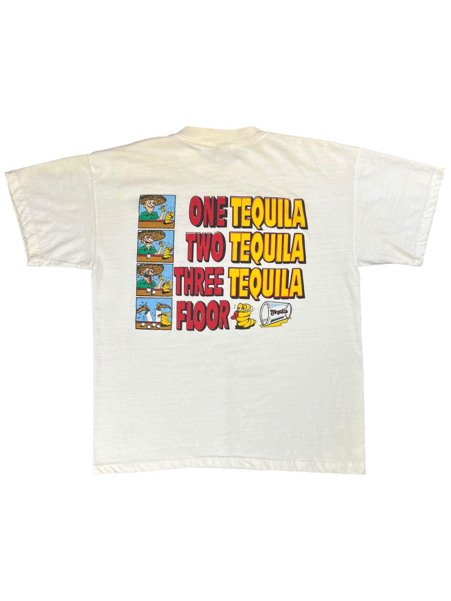 Vintage 90s One Tequila Two Tequila Three Tequila FLOOR tee (L)