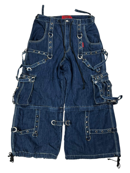 Vintage Y2K TRIPP nyc Daang Goodman rave super baggy denim jeans (36x30)