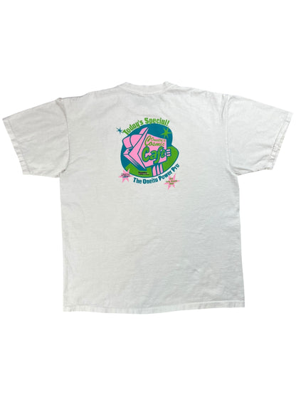 Vintage 90s Oneita Power Pro Cosmic Cafe shirt shirt tee (XL)