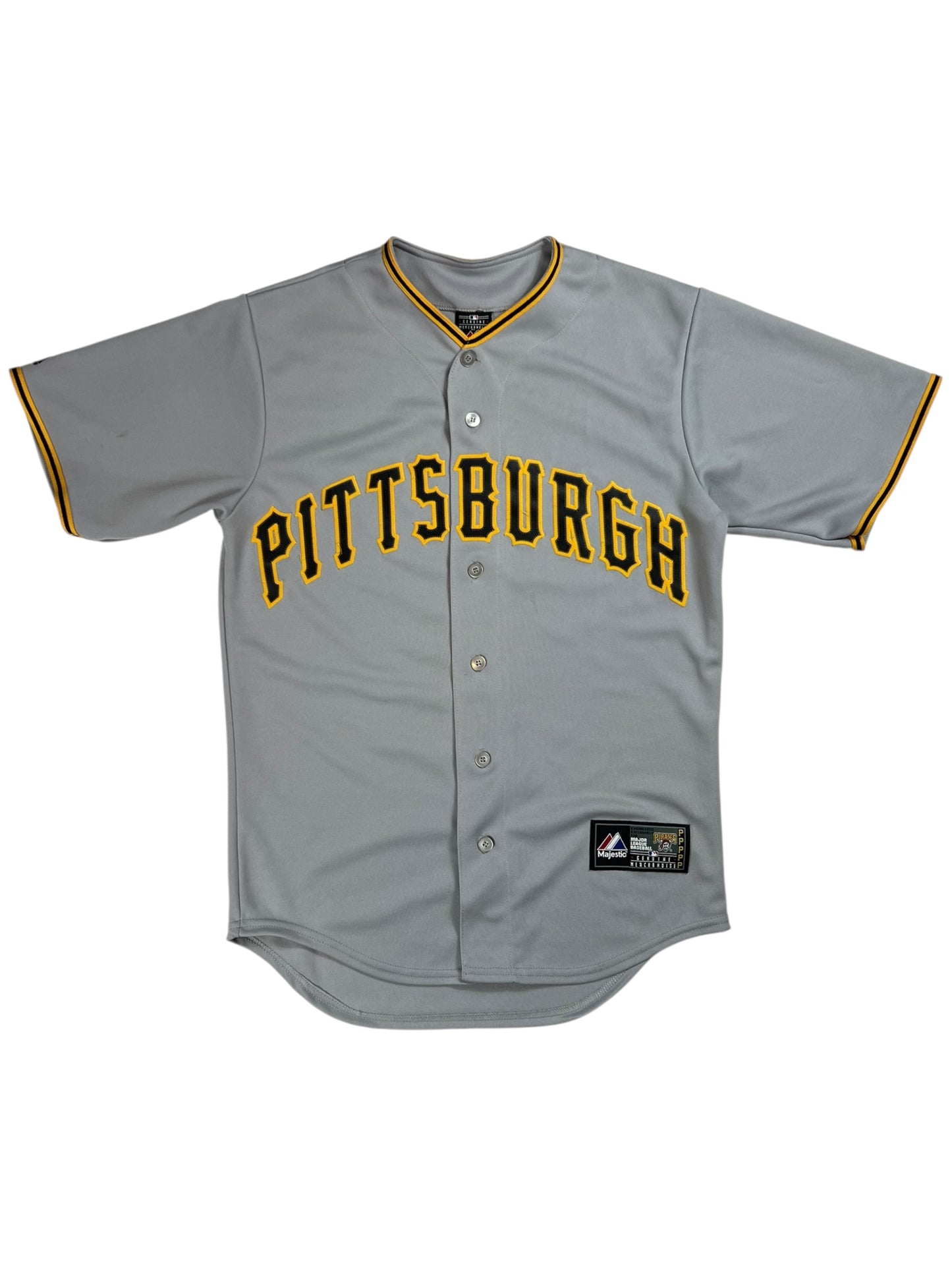 Vintage Y2K Majestic Pittsburgh Pirates grey MLB jersey (M)