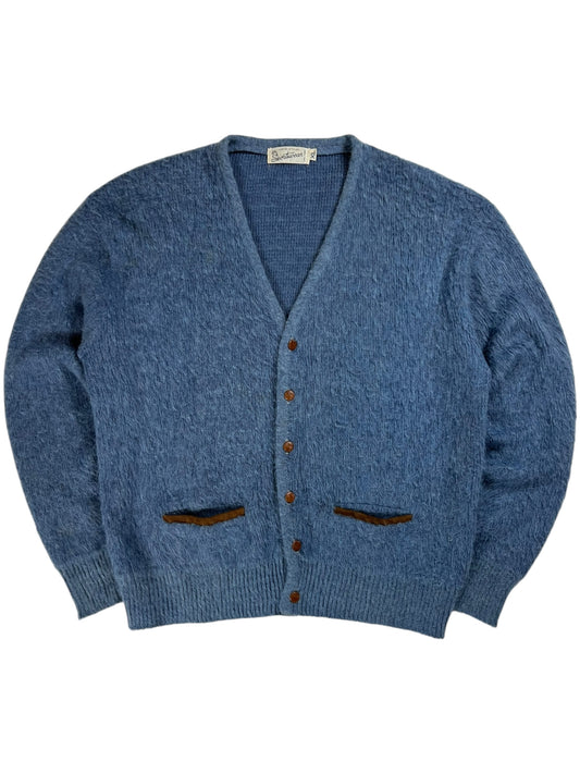 Vintage 1970s Sportswear blue mohair cardigan sweater (L)