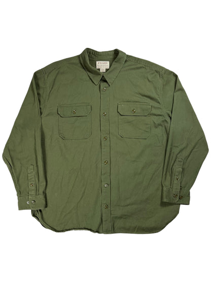 Y2K C.C. Filson Co. Seattle Washington button up shirt (XXXL)