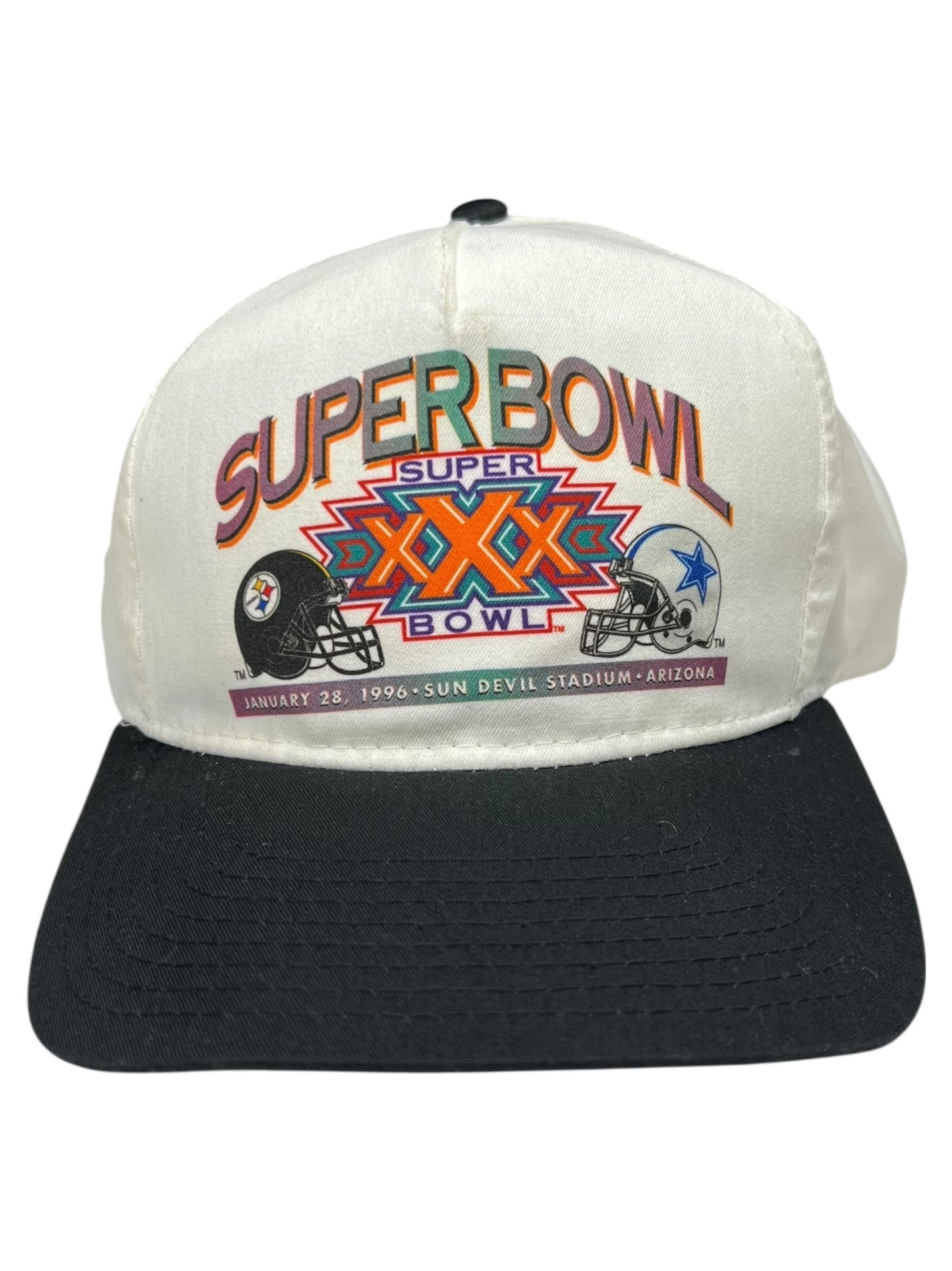 Vintage 1996 Pittsburgh Steelers Dallas Cowboys Super Bowl SnapBack