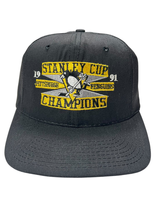 Vintage 1991 Starter Pittsburgh Penguins Stanley Cup champions SnapBack