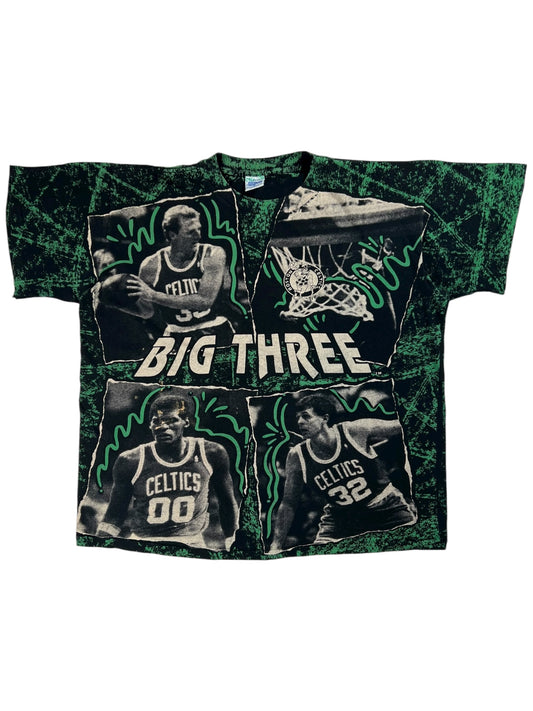 Vintage 90s Salem Sports Boston Celtics Big Three all over print tee (XL)