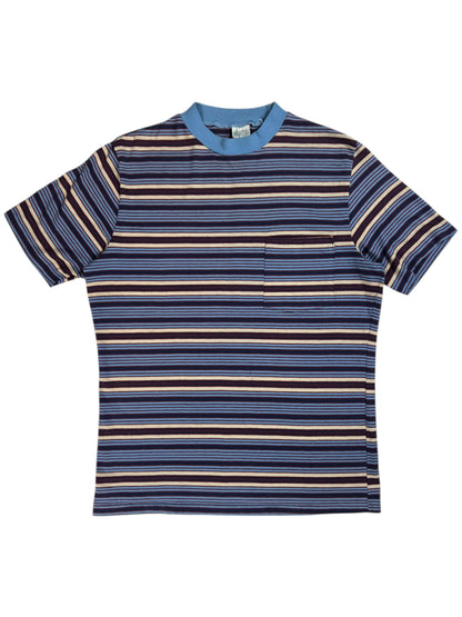 Vintage 1970s KMart striped stripey pocket tee (M)