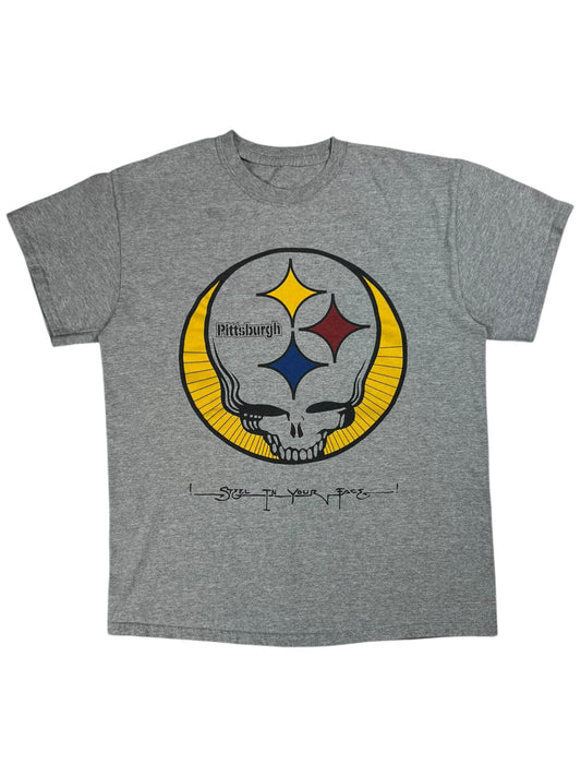 Vintage Y2K Grateful Dead Pittsburgh Steelers Steel Your Face band tee (S)