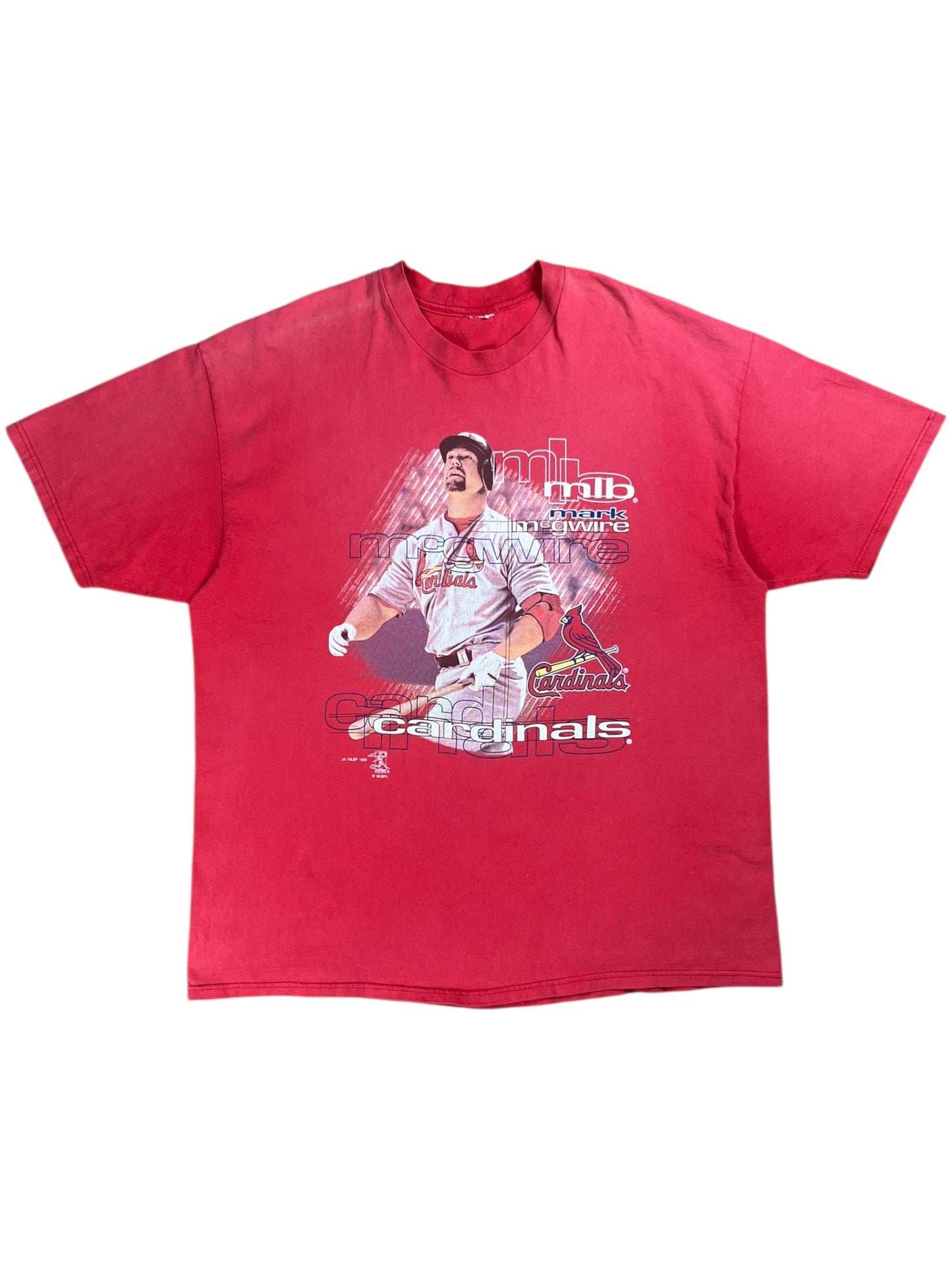 Vintage 1999 St. Louis Cardinals Mark McGwire homeruns faded tee (XXL)