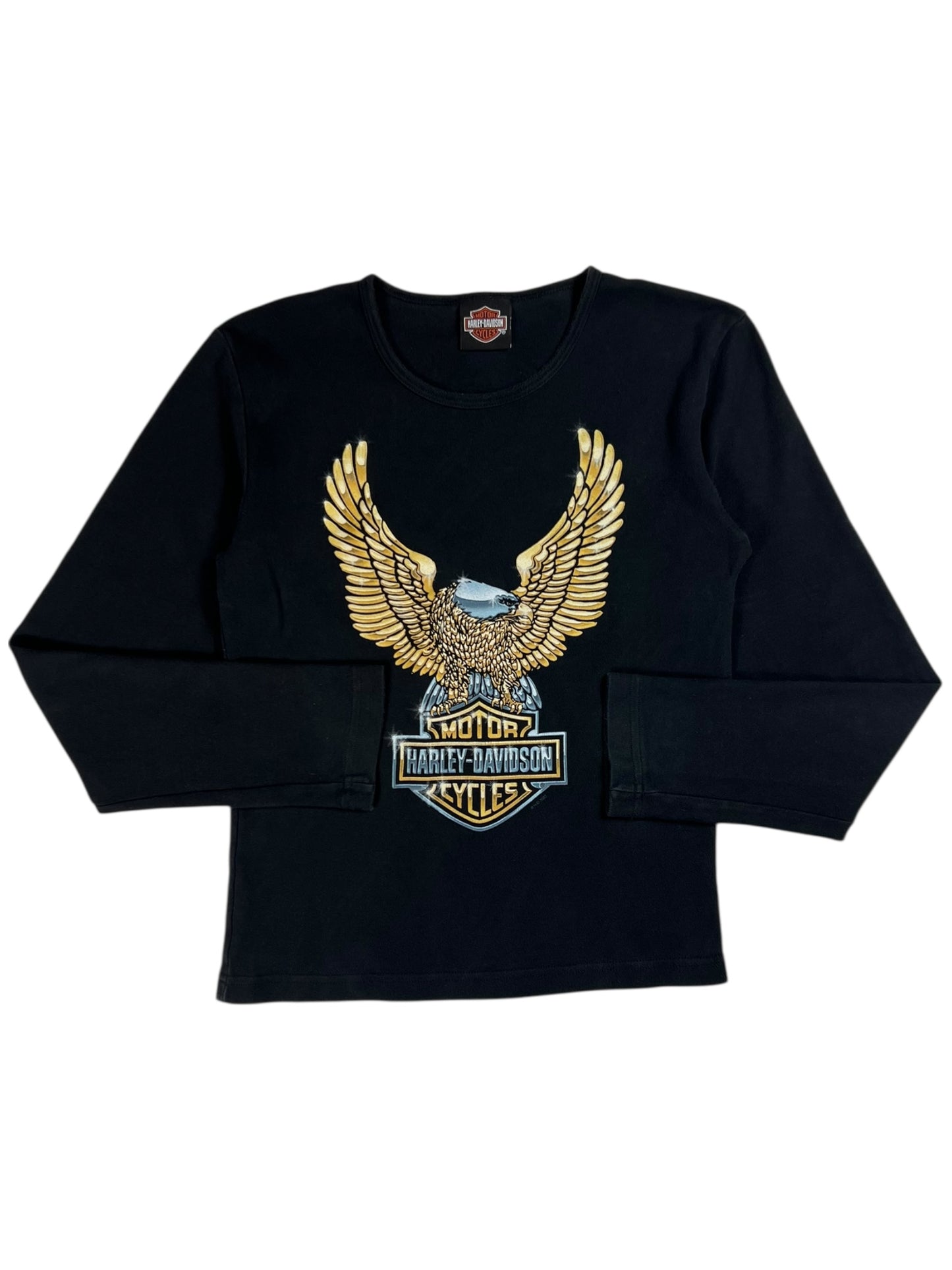 Vintage 2003 Harley Davidson Eagle femme long sleeve shirt (M)