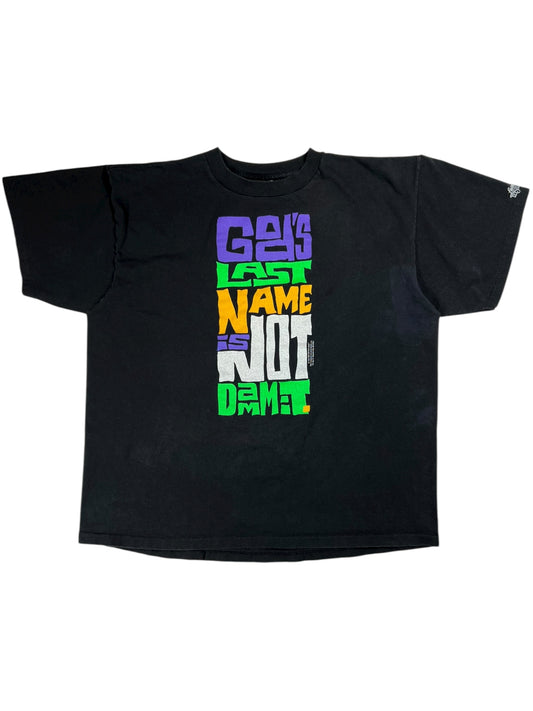 Vintage 1993 God’s Last Name Is Not Dammit Exodus 20:7 Jesus tee (XL)