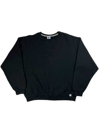 Vintage Y2K Russell Athletic black blank crewneck (L)