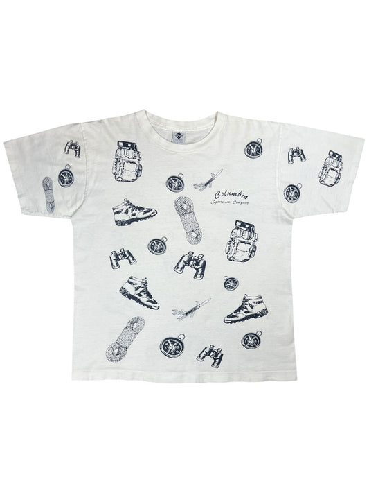 Vintage 90s Columbia Sportswear Company All Over Print tee (L)