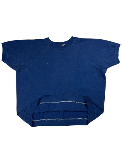 Vintage 1970s Montgomery Ward faded navy short sleeve crewneck (M/L)