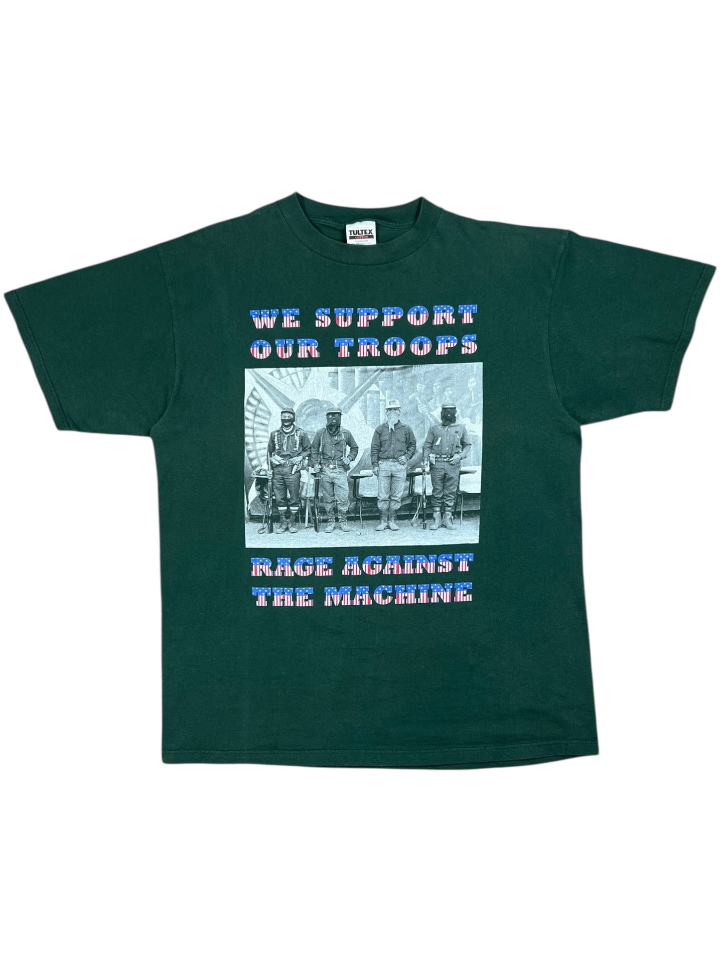 Vintage 90s Rage Against The Machine We Support Our Troops band tee (XL)